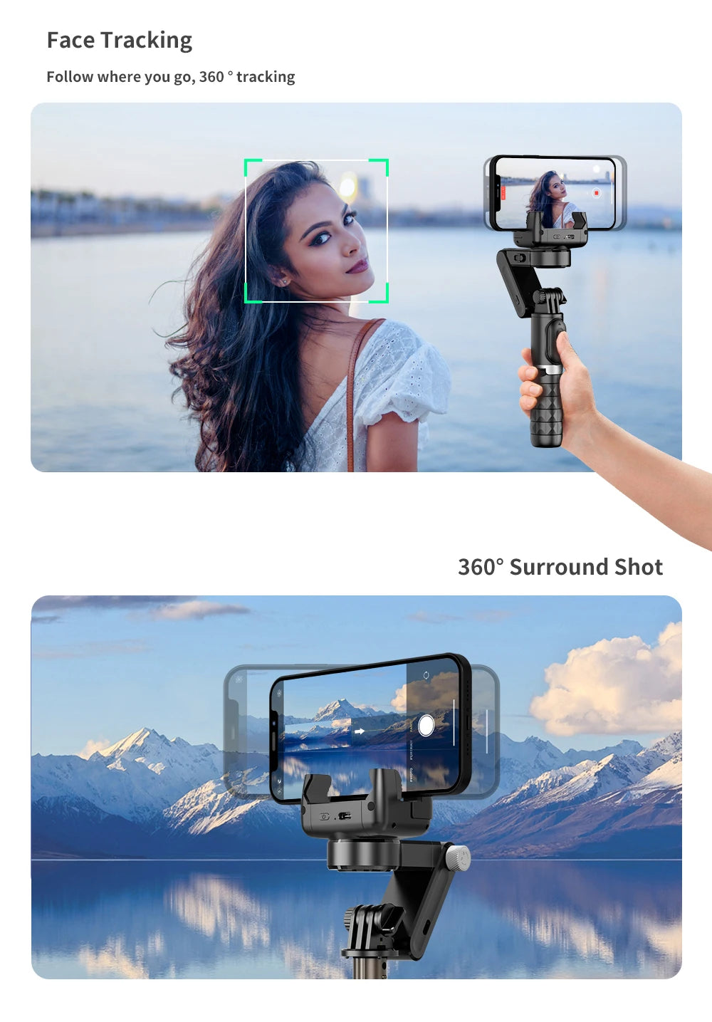 KEELEAD 360° Gimbal Selfie Stick