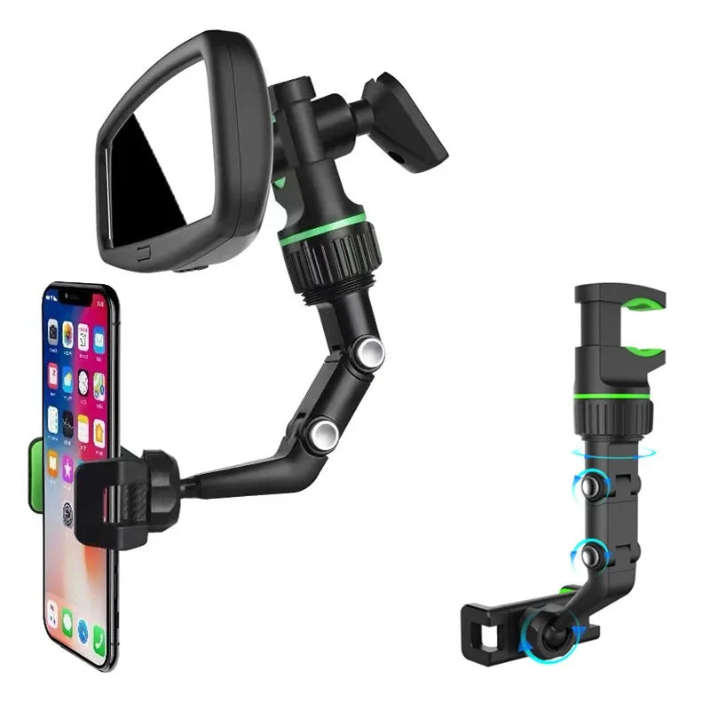 360° Rotatable Rearview Mirror Phone Mount